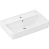 HANSGROHE Xanuia Q Compact závesné umývadlo s otvorom, s prepadom, 600 x 370 mm, biela, s povrchom SmartClean, 61124450