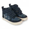 Bundgaard Nero Mini detské barefoot členkové topánky BG3033322-9111 Navy Dino Veľkosť: 26, Farba: tmavo modrá