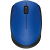 LOGITECH M171 Wireless Mouse (910-004640) WiFi (USB prijímač) / Optická (1000 dpi) / Skrolovacie koliesko / Čierna / Modrá / / 1x AA