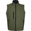 SOL'S | Rallye Men, Pánska 3-vrst. softshell. vesta, zelená army, 3XL