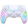 Bezdrôtový RGB ovládač pre PS4/PC biely