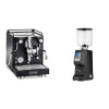 La Pavoni Cellini Classic, black + Eureka Atom Specialty 75, black