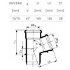 T-kus pro vnitřní kanalizaci HTplus, O 75 / 75 mm, 67°