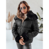 Čierna dámska bunda s kožušinou TY5067, ty5067-XL XL