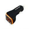 Canyon C-08 - 2x USB-A, 1xUSB-C 18W PD oranžovo-čierny CNE-CCA08BO - Univerzálny USB adaptér do auta