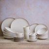Bežová porcelánová jedálenská súprava Craft pre 6 osôb 42-dielna AMBITION