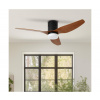 ZEVENTI ZEVENTI - LED Stropný ventilátor PADUA LED/18W/230V Wi-Fi Tuya čierna/hnedá + DO ZV0032 + záruka 3 roky zadarmo