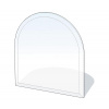 Lienbacher | Sklo pod kachle 1000x1000x6 mm poloblúk | LB0083