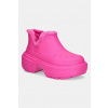 Topánky Crocs Stomp Lined Shorty Boot dámske, ružová farba, na platforme, zateplené, 210673.6TW