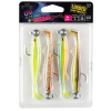 4ks - Sada Nástrah Rage Ultra UV Slick Shad Loaded Lure Pack 9cm 7gr