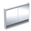 Geberit ONE - Zrkadlová skrinka s LED osvetlením, 120x90x15 cm, 2 dvierka, s nikou, biela 505.835.00.2