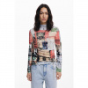 Dámský svetr DESIGUAL 25WWJF39 9019 JERS MONTREAL 9019 MATERIAL FINISHES velikost XL
