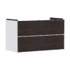 Hansgrohe Xevolos E - Umývadlová skrinka 98x58x48 cm, 2 zásuvky, matná biela/tmavý dub 54181730