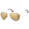 Montana slnečné okuliare pilotky Hnedé zrkadlovky - zlatý rám