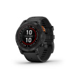 Garmin fenix 7 Pro Solar, Slate Gray Stainless Steel, Black Band