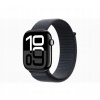Apple Watch Series 10 46 mm klavírne čierny hliník s atramentovo fialovým prevliekacím remienkom MWWR3QC/A