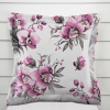 Biante Bavlnená obliečka na vankúš s lemom Sandra SA-623 Lila orchidey na bielom 50 x 50 cm