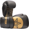 TOP TEN Boxing gloves “Wrist Star” - black-black, 10 oz Color: Black - Gold, Gloves weight: 10 oz