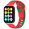 eses Silikónový remienok pre Xiaomi Redmi Watch 4 a Xiaomi Smart Band 8 Pro - Červeno zelený