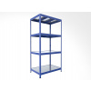 Kovový regál do skladu Biedrax 45 x 120 x 180 cm, modrý - 4 police pozink