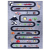 Dětský kusový koberec Bambino 2092 Streets cars anthracite 140x190 cm