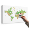 Obraz na korku klasická mapa sveta s bielym pozadím