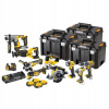 Sada 10 elektrického náradia DeWalt DCK1012P4T 18V 4x Akumulátor 5,0Ah 3x TSTAK VI
