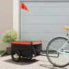 vidaXL Vozík za bicykel, čierno oranžový 30 kg, železo 94075