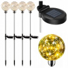 Solárne záhradné lampy LED zapichovacie vonkajšie gule vodotesné 4ks