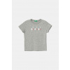 Detské bavlnené tričko United Colors of Benetton 3I1XC10MZ.G.Seasonal sivá 122