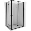Mexen Mist-F Duo, skladací sprchový kút 70 x 80 cm, číre sklo-čierny rám, 8A6-070L-080P-70-70