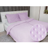 Biante Hrejivé posteľné obliečky Minky 3D bodky MKP-002 Fialové lila Predĺžené 140x220 a 70x90 cm