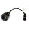 OEM Redukcia do UPS 230V 1 zásuvka / UPS. Dlzka kablu 23cm. (redukce CEE 7/5 na IEC320 C14 RED230FR-C14