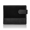 Peňaženka - Paolo peruzzi peňaženka Prírodná koža Čierny produkt T-03-BL-Men (Čierne kožené peňaženky RFID peňaženky)