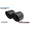 Zadní tlumič koncovkou výfuku 2 x průměru 80 Racing BLACK CERAMIC P+L Inoxcar racing SUIM.23.80CBLACK