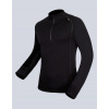 Gina Pánske tričko so zipsom s dlhým rukávom 88016P čierna XL