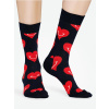 Happy Socks Smiley Heart (black/red) 36-40, čierna