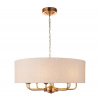 Endon Endon 110727 - Luster na reťazi HIGHCLERE 8xE14/6W/230V béžová/mosadz pr. 70 cm EN0191 + záruka 3 roky zadarmo