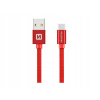 Swissten 71521206 textilný s USB-C konektorom a podporou rýchlonabíjania, červený