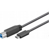 PremiumCord ku31ce1bk USB-C/male - USB 3.0 B/male, 1m, černý