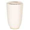 Clayre & Eef Porcelánový téglik na zubné kefky so zlatým pruhom - 7 * 12 cm - Clayre & Eef