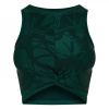 Reebok Shiny Yoga Scribble Crop Tank Top Womens Forgrn 4-6