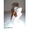 náušnice tigrie oko, koral