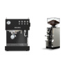 Ascaso Steel DUO, Black + Eureka Mignon Libra, CR chrome
