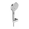 HANSA Activejet sprchová súprava, ručná sprcha priemer 120 mm 3jet, sprchový držiak a sprchová hadica 175 cm, chróm/sivá, 84380133