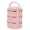 Obedár MagicHome LB933, 3 dielny, 3x 1500 ml, ružový, 20x15x6,2 cm