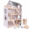 FunPlay 6201 Drevený domček pre bábiky s príslušenstvom 3 poschodia 78x62x27cm