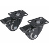 Extol Premium 8856013 | Kolieska otočné s brzdou 40 mm, max. nosnosť 30 kg/1 ks, čierne, balenie 2 ks