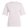 adidas Essentials 3 Stripe dámske tričko Clear Pink L (16-18)