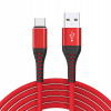 Kábel Baseus USB - USB typ C 3 m červený